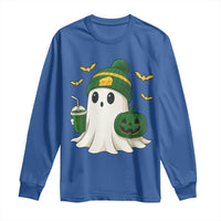 Halloween Packers Ghost Long Sleeve Shirt Pumpkin Ghost Costume Cheesehead - Wonder Print Shop