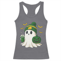 Halloween Packers Ghost Racerback Tank Top Pumpkin Ghost Costume Cheesehead - Wonder Print Shop
