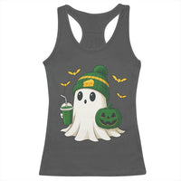 Halloween Packers Ghost Racerback Tank Top Pumpkin Ghost Costume Cheesehead - Wonder Print Shop