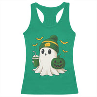 Halloween Packers Ghost Racerback Tank Top Pumpkin Ghost Costume Cheesehead - Wonder Print Shop