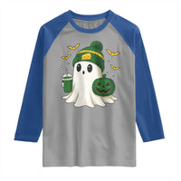 Halloween Packers Ghost Raglan Shirt Pumpkin Ghost Costume Cheesehead - Wonder Print Shop
