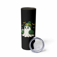Halloween Packers Ghost Skinny Tumbler Pumpkin Ghost Costume Cheesehead - Wonder Print Shop