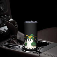 Halloween Packers Ghost Skinny Tumbler Pumpkin Ghost Costume Cheesehead - Wonder Print Shop