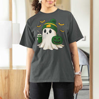 Halloween Packers Ghost T Shirt For Women Pumpkin Ghost Costume Cheesehead - Wonder Print Shop