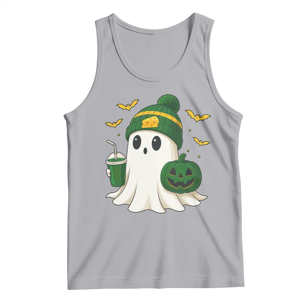 Halloween Packers Ghost Tank Top Pumpkin Ghost Costume Cheesehead - Wonder Print Shop