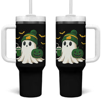 Halloween Packers Ghost Tumbler With Handle Pumpkin Ghost Costume Cheesehead - Wonder Print Shop