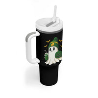 Halloween Packers Ghost Tumbler With Handle Pumpkin Ghost Costume Cheesehead - Wonder Print Shop