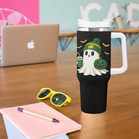 Halloween Packers Ghost Tumbler With Handle Pumpkin Ghost Costume Cheesehead - Wonder Print Shop