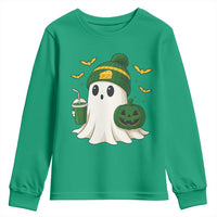 Halloween Packers Ghost Youth Sweatshirt Pumpkin Ghost Costume Cheesehead - Wonder Print Shop