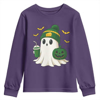 Halloween Packers Ghost Youth Sweatshirt Pumpkin Ghost Costume Cheesehead - Wonder Print Shop