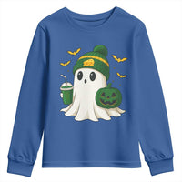 Halloween Packers Ghost Youth Sweatshirt Pumpkin Ghost Costume Cheesehead - Wonder Print Shop