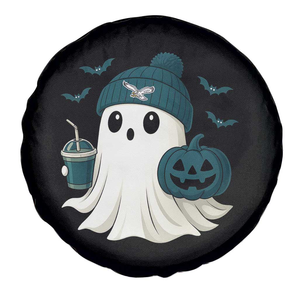 Philadelphia Ghost Halloween Spare Tire Cover Retro Halloween Costume Philadelphia Fan - Wonder Print Shop