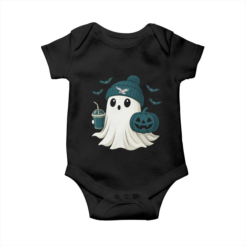 Philadelphia Ghost Halloween Baby Onesie Retro Halloween Costume Philadelphia Fan - Wonder Print Shop