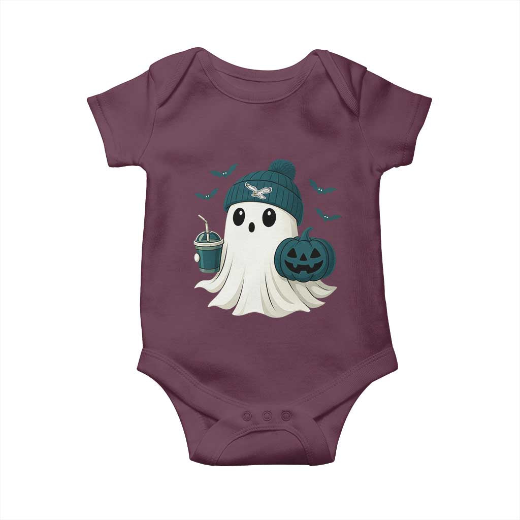 Philadelphia Ghost Halloween Baby Onesie Retro Halloween Costume Philadelphia Fan - Wonder Print Shop