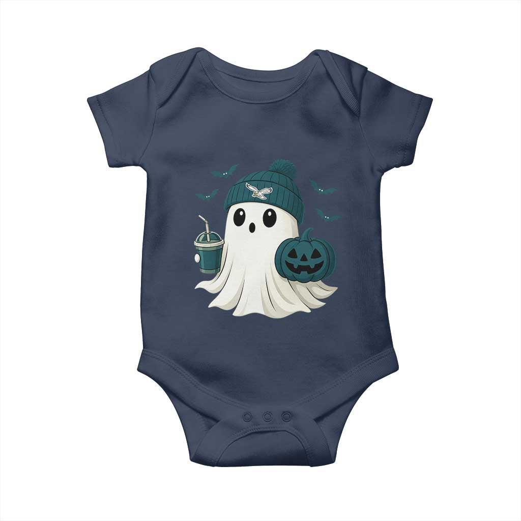 Philadelphia Ghost Halloween Baby Onesie Retro Halloween Costume Philadelphia Fan - Wonder Print Shop
