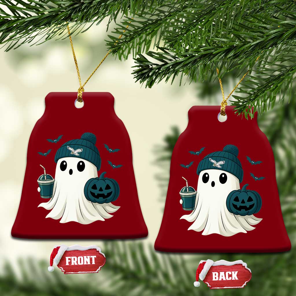 Philadelphia Ghost Halloween Ceramic Ornament Retro Halloween Costume Philadelphia Fan - Wonder Print Shop