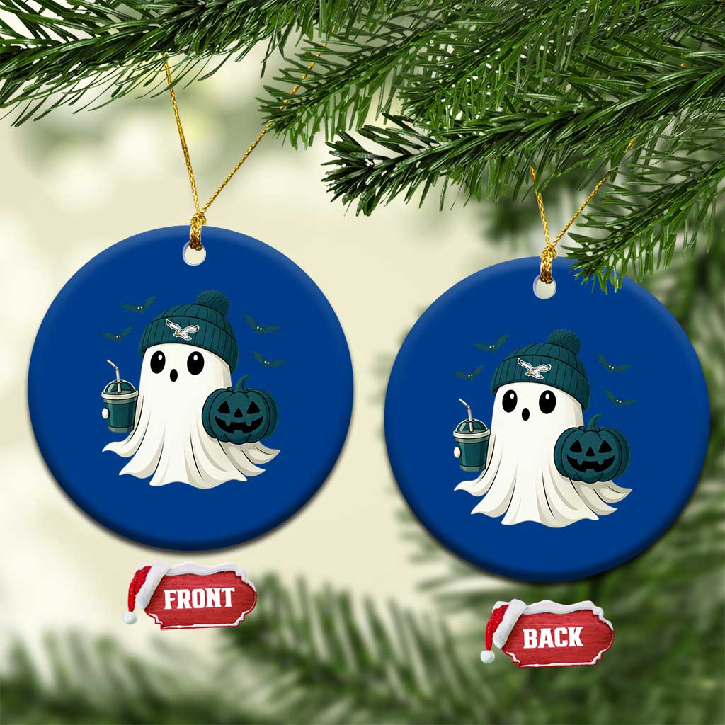 Philadelphia Ghost Halloween Ceramic Ornament Retro Halloween Costume Philadelphia Fan - Wonder Print Shop