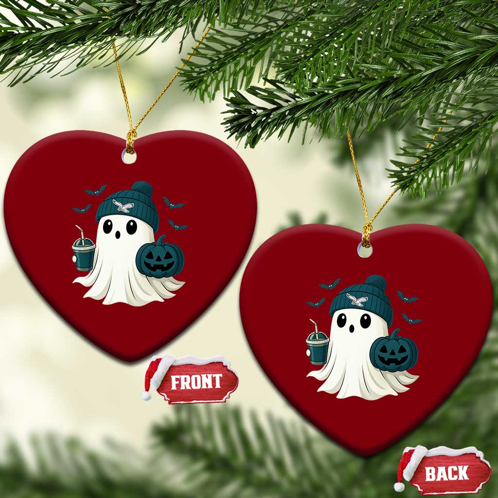 Philadelphia Ghost Halloween Ceramic Ornament Retro Halloween Costume Philadelphia Fan - Wonder Print Shop