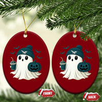 Philadelphia Ghost Halloween Ceramic Ornament Retro Halloween Costume Philadelphia Fan - Wonder Print Shop