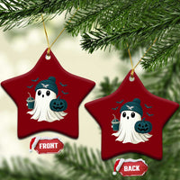 Philadelphia Ghost Halloween Ceramic Ornament Retro Halloween Costume Philadelphia Fan - Wonder Print Shop