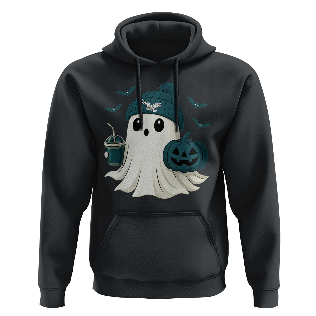 Philadelphia Ghost Halloween Hoodie Retro Halloween Costume Philadelphia Fan - Wonder Print Shop