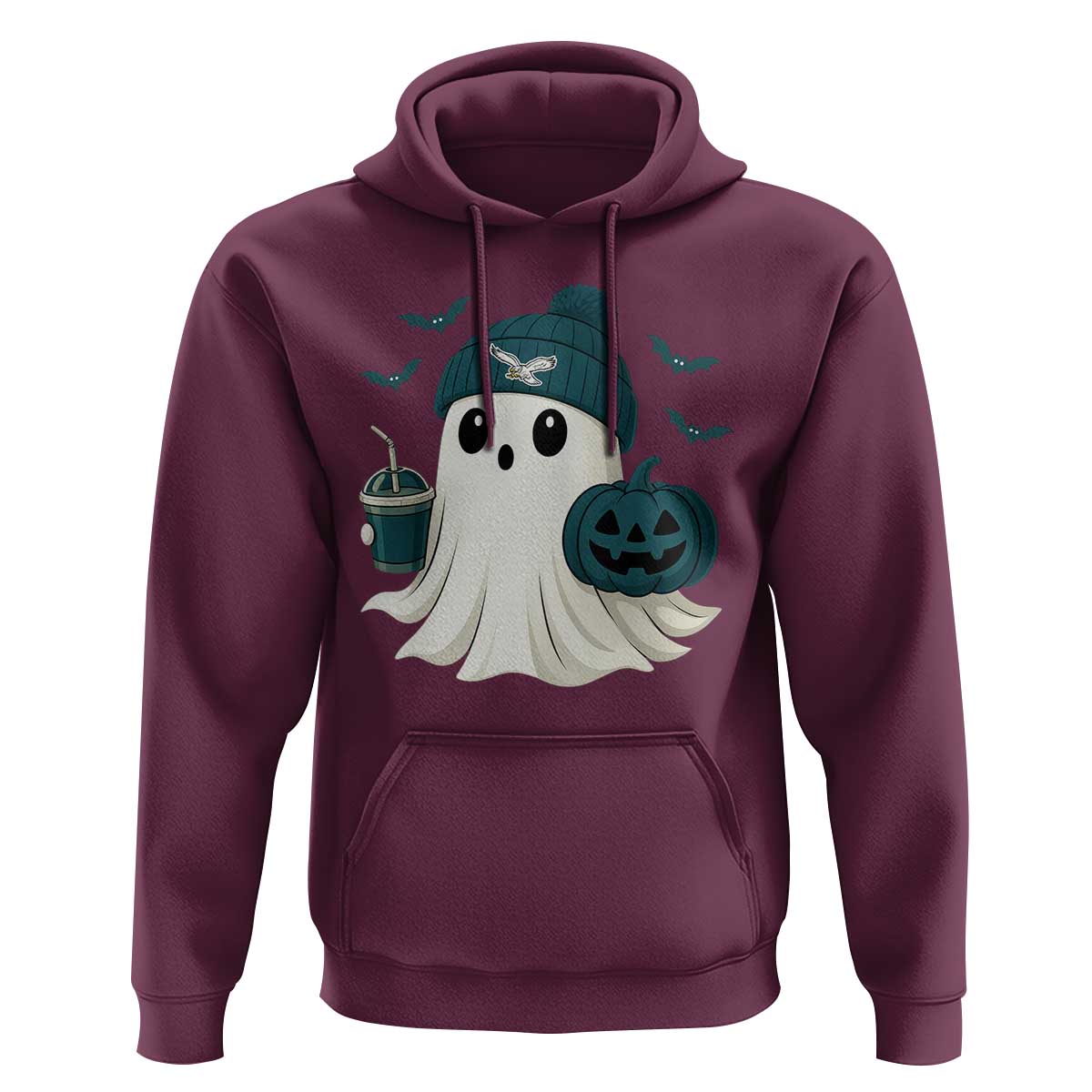 Philadelphia Ghost Halloween Hoodie Retro Halloween Costume Philadelphia Fan - Wonder Print Shop