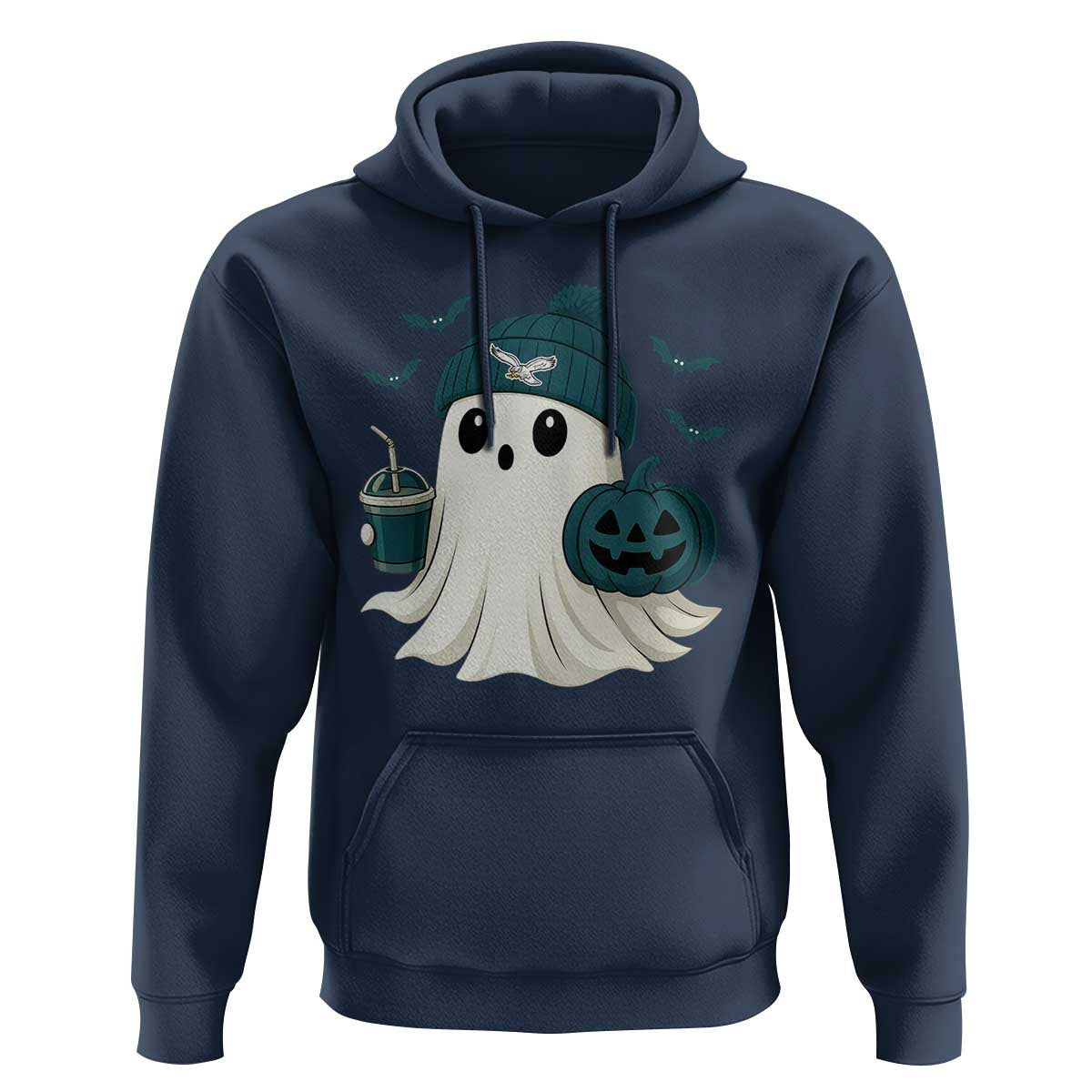 Philadelphia Ghost Halloween Hoodie Retro Halloween Costume Philadelphia Fan - Wonder Print Shop