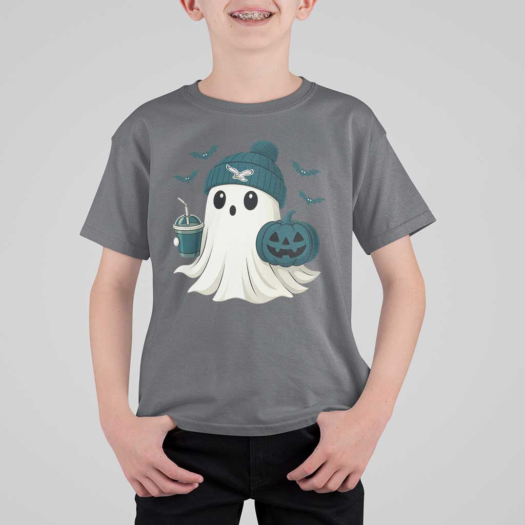 Philadelphia Ghost Halloween T Shirt For Kid Retro Halloween Costume Philadelphia Fan - Wonder Print Shop