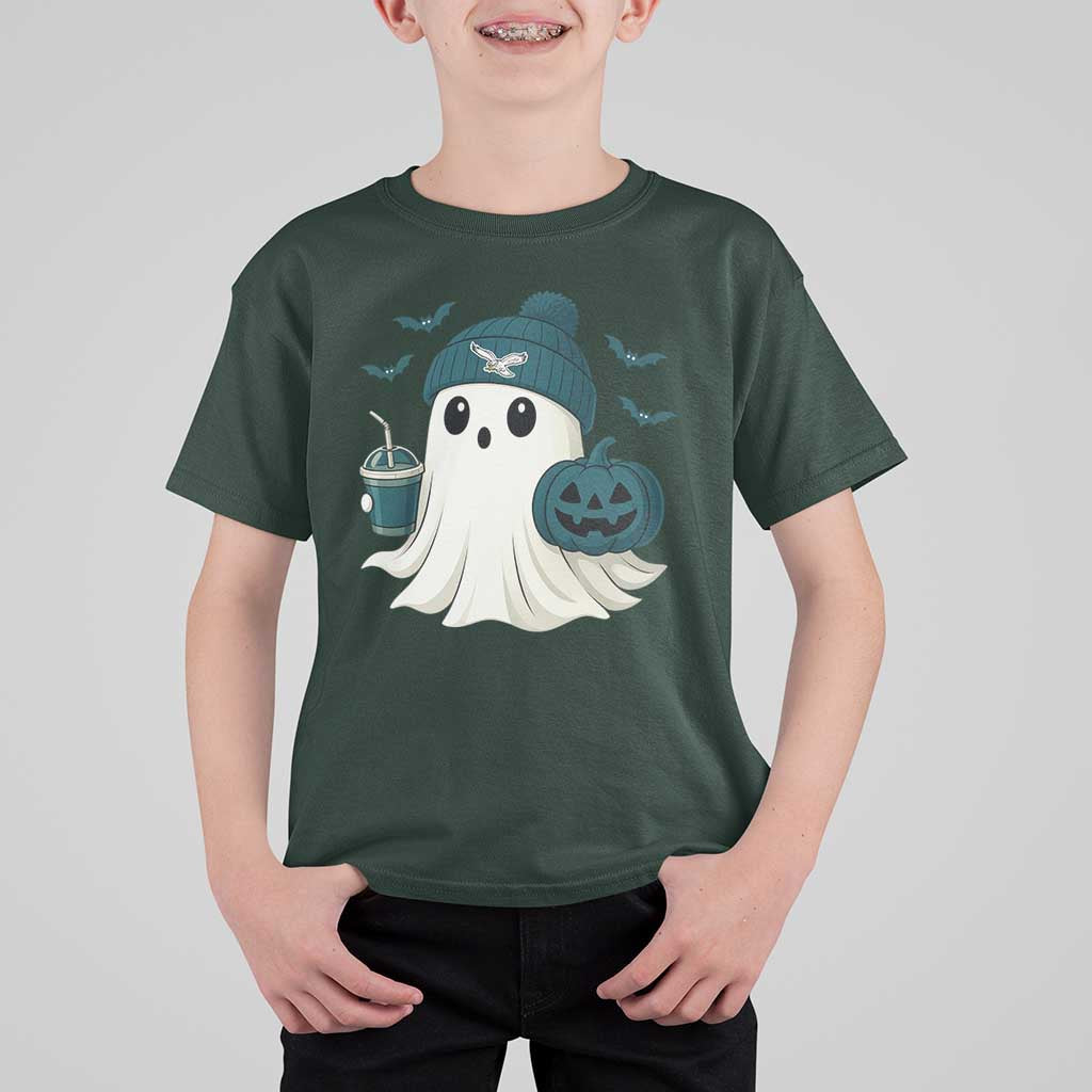 Philadelphia Ghost Halloween T Shirt For Kid Retro Halloween Costume Philadelphia Fan - Wonder Print Shop