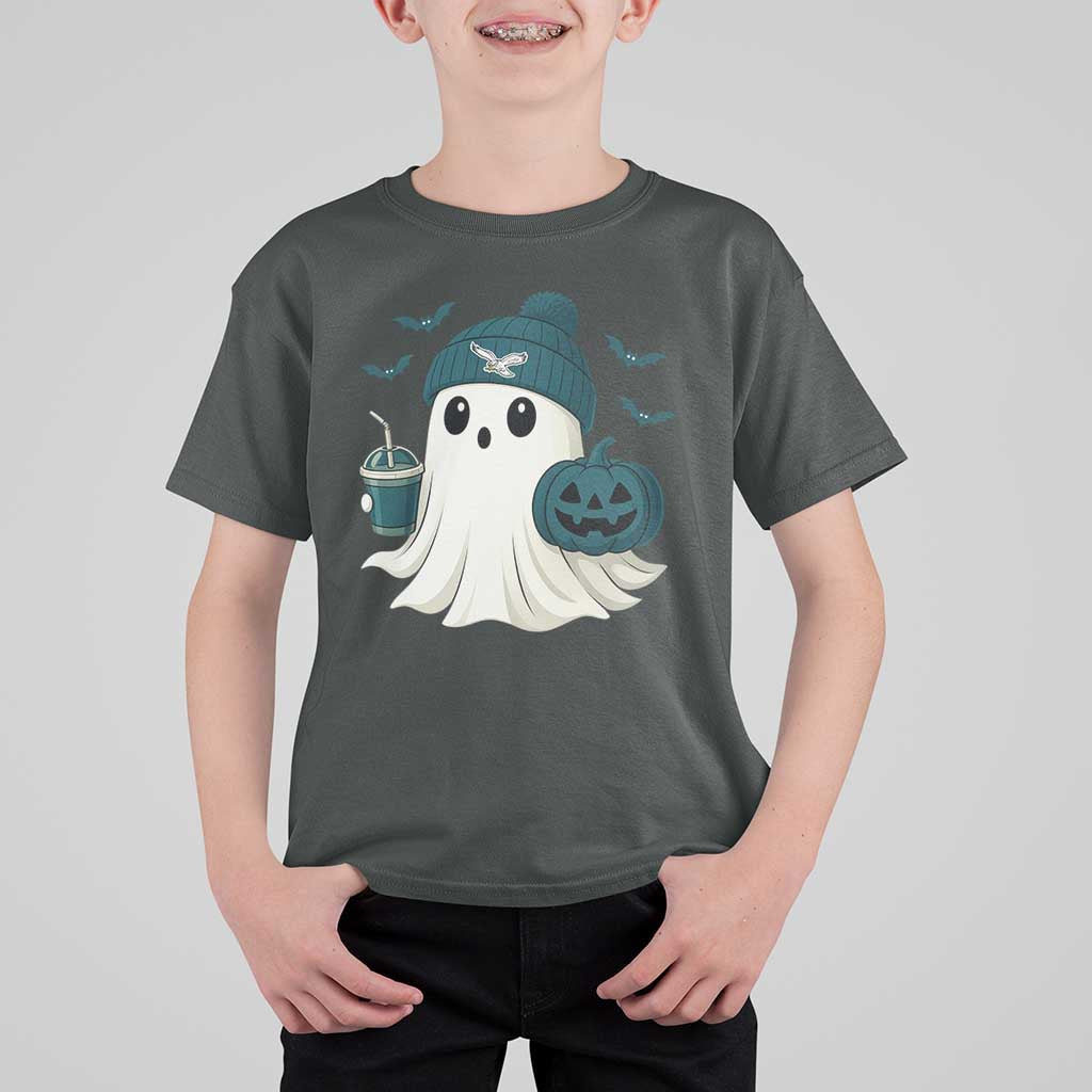 Philadelphia Ghost Halloween T Shirt For Kid Retro Halloween Costume Philadelphia Fan - Wonder Print Shop