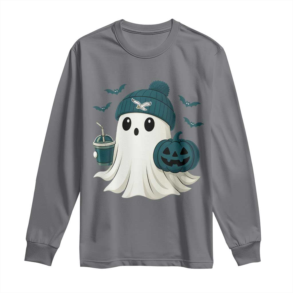 Philadelphia Ghost Halloween Long Sleeve Shirt Retro Halloween Costume Philadelphia Fan - Wonder Print Shop