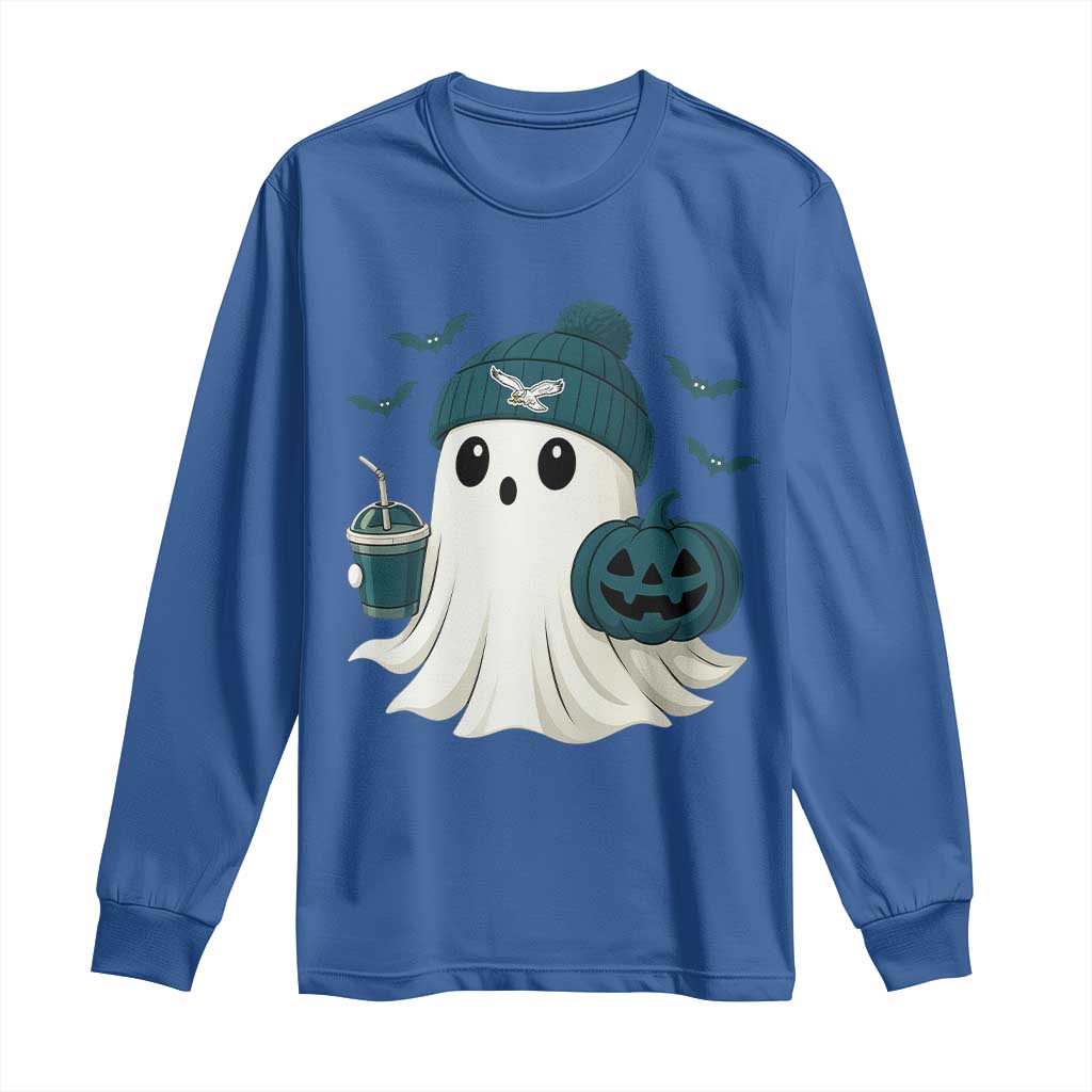 Philadelphia Ghost Halloween Long Sleeve Shirt Retro Halloween Costume Philadelphia Fan - Wonder Print Shop