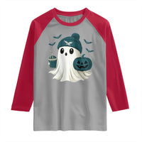 Philadelphia Ghost Halloween Raglan Shirt Retro Halloween Costume Philadelphia Fan - Wonder Print Shop