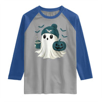 Philadelphia Ghost Halloween Raglan Shirt Retro Halloween Costume Philadelphia Fan - Wonder Print Shop