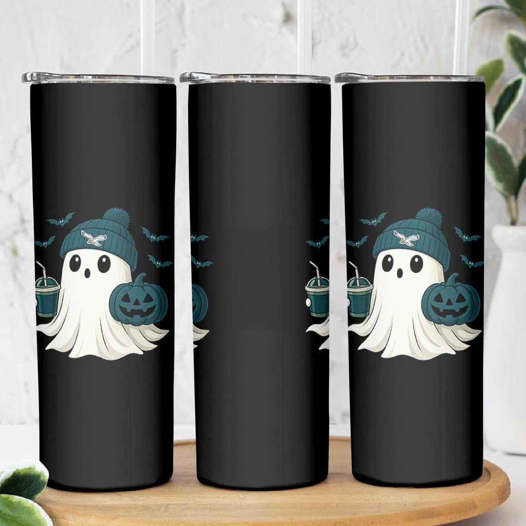 Philadelphia Ghost Halloween Skinny Tumbler Retro Halloween Costume Philadelphia Fan - Wonder Print Shop