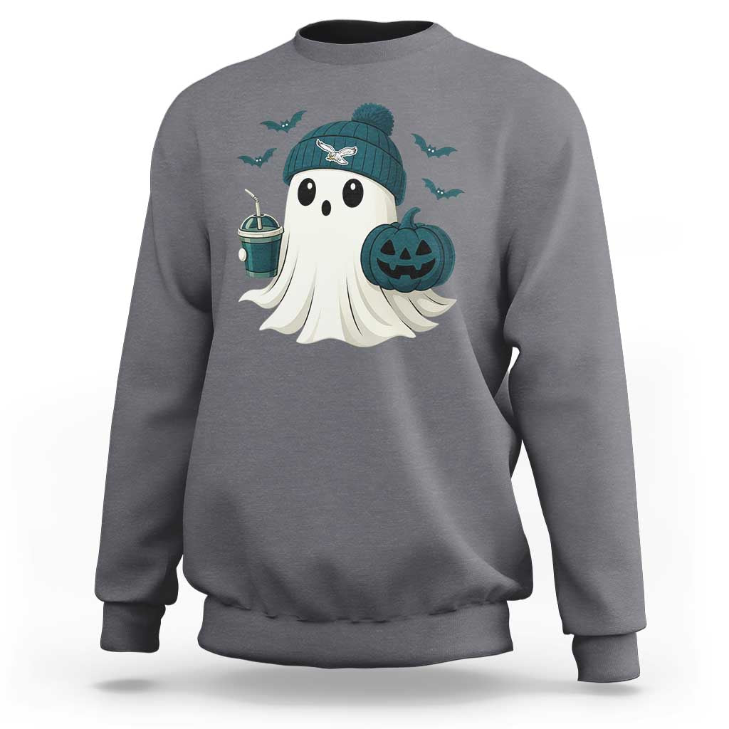 Philadelphia Ghost Halloween Sweatshirt Retro Halloween Costume Philadelphia Fan - Wonder Print Shop