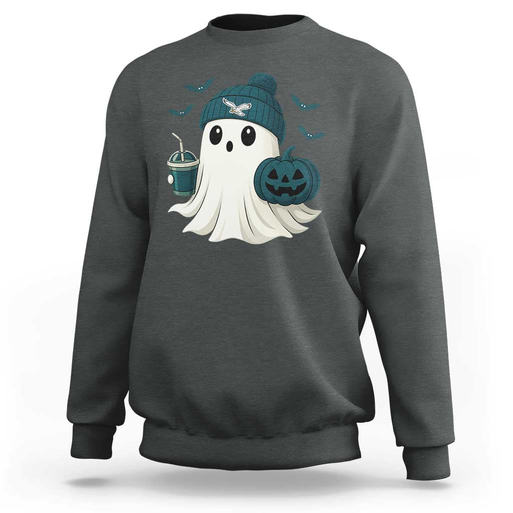 Philadelphia Ghost Halloween Sweatshirt Retro Halloween Costume Philadelphia Fan - Wonder Print Shop