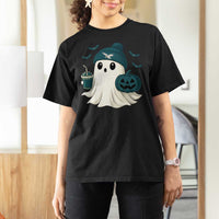 Philadelphia Ghost Halloween T Shirt For Women Retro Halloween Costume Philadelphia Fan - Wonder Print Shop