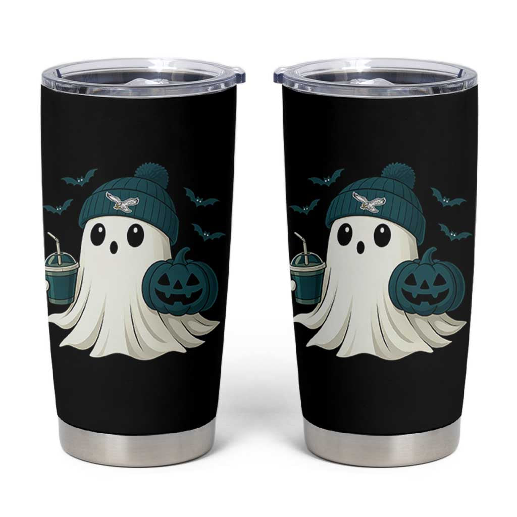 Philadelphia Ghost Halloween Tumbler Cup Retro Halloween Costume Philadelphia Fan - Wonder Print Shop