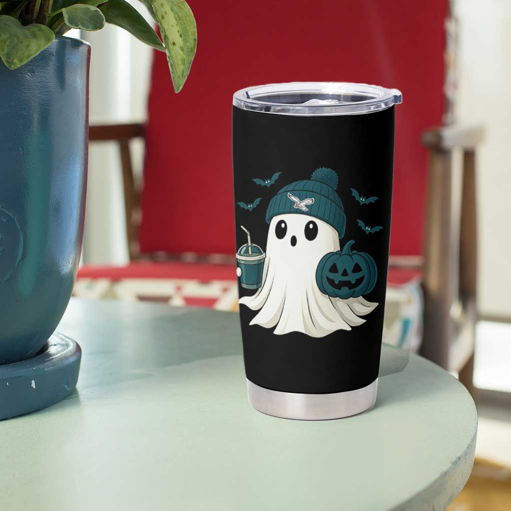 Philadelphia Ghost Halloween Tumbler Cup Retro Halloween Costume Philadelphia Fan - Wonder Print Shop