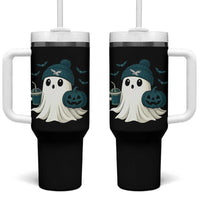 Philadelphia Ghost Halloween Tumbler With Handle Retro Halloween Costume Philadelphia Fan - Wonder Print Shop