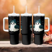 Philadelphia Ghost Halloween Tumbler With Handle Retro Halloween Costume Philadelphia Fan - Wonder Print Shop