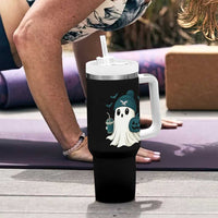 Philadelphia Ghost Halloween Tumbler With Handle Retro Halloween Costume Philadelphia Fan - Wonder Print Shop