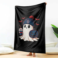 Ghost Halloween Throw Blanket Retro Patriots Halloween Costume - Wonder Print Shop