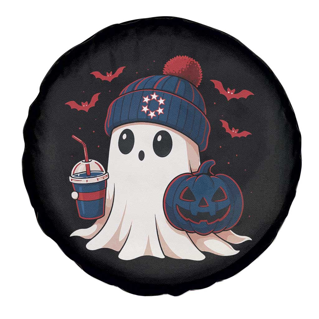 Ghost Halloween Spare Tire Cover Retro Patriots Halloween Costume - Wonder Print Shop