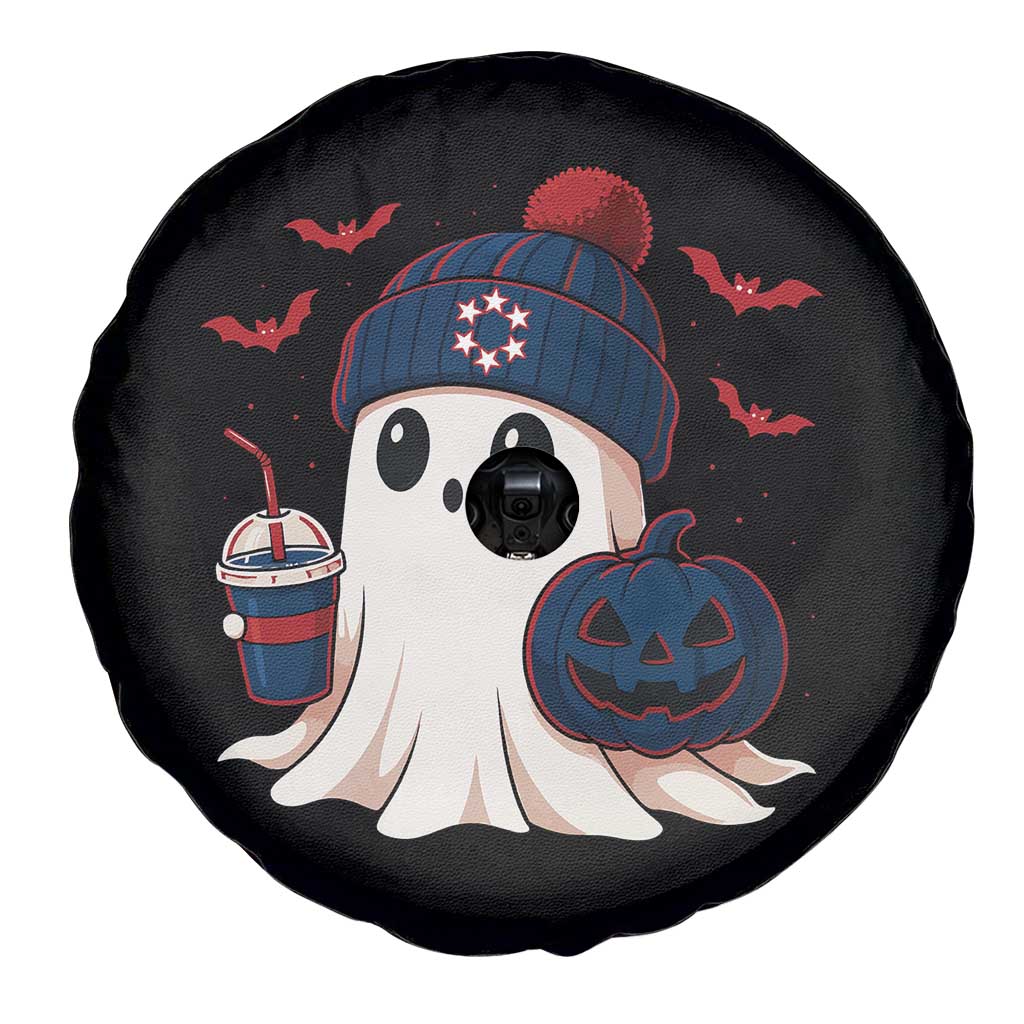 Ghost Halloween Spare Tire Cover Retro Patriots Halloween Costume - Wonder Print Shop