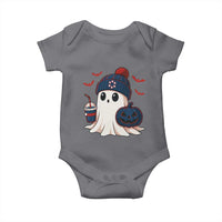 Ghost Halloween Baby Onesie Retro Patriots Halloween Costume - Wonder Print Shop