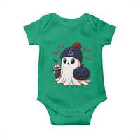 Ghost Halloween Baby Onesie Retro Patriots Halloween Costume - Wonder Print Shop