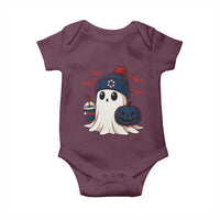Ghost Halloween Baby Onesie Retro Patriots Halloween Costume - Wonder Print Shop