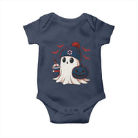 Ghost Halloween Baby Onesie Retro Patriots Halloween Costume - Wonder Print Shop